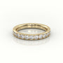 Round Cut Channel Set Eternity Band — Yellow Gold