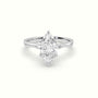 Marquise Diamond Side Stone Engagement Ring — White Gold
