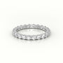 Round Diamonds Stylish Eternity Wedding Band — White Gold