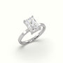 Radiant Cut Solitaire Diamond Ring Precious Jewels Antwerp Radiance — White Gold