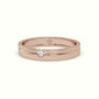 Single Stone Diamond Wedding Band — Rose Gold