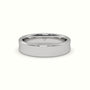 D Shape Court Profile Women'S Wedding Band — White Gold