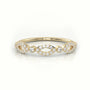 Round Cut Diamond Infinity Bezel Set Designer Ring — Yellow Gold