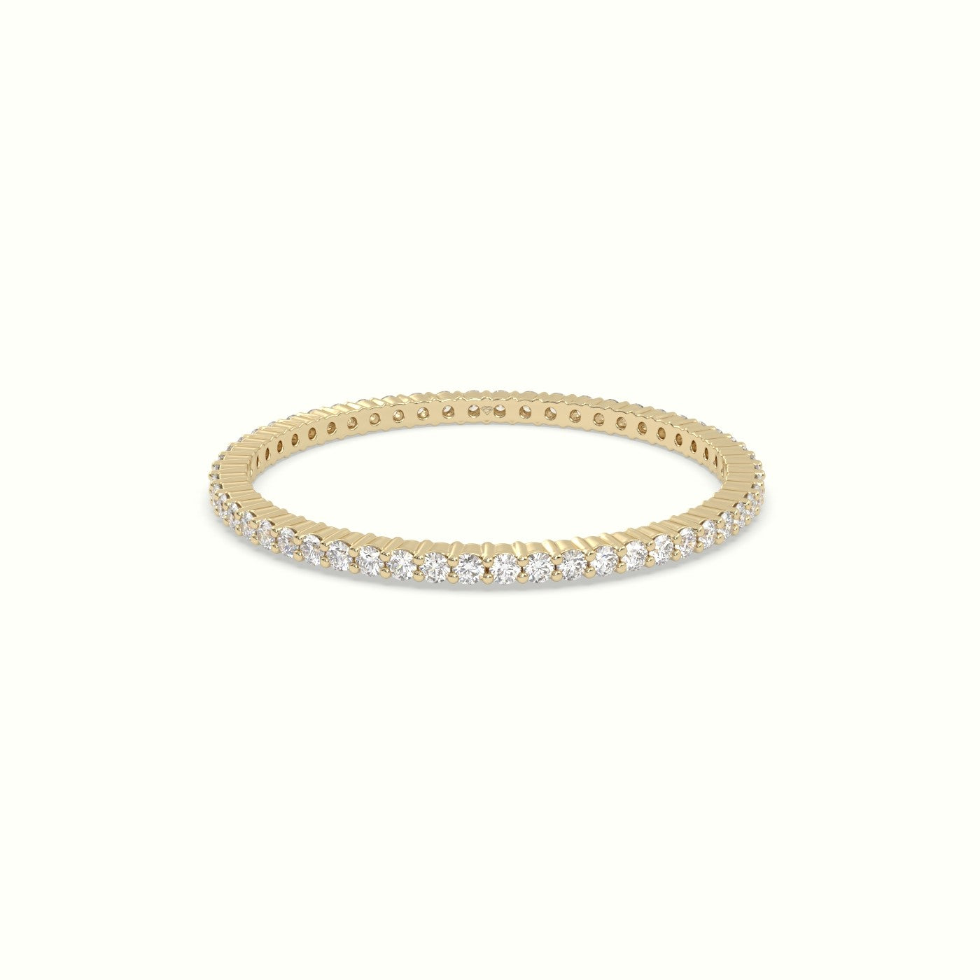 Classic Round Cut Diamond Eternity Ring — Yellow Gold