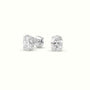 Oval Cut Solitaire Lab-Grown Diamond Stud Earrings 18K White Gold
