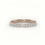 Princess Cut Diamond Channel Setting Eternity Wedding Band — Rose Gold