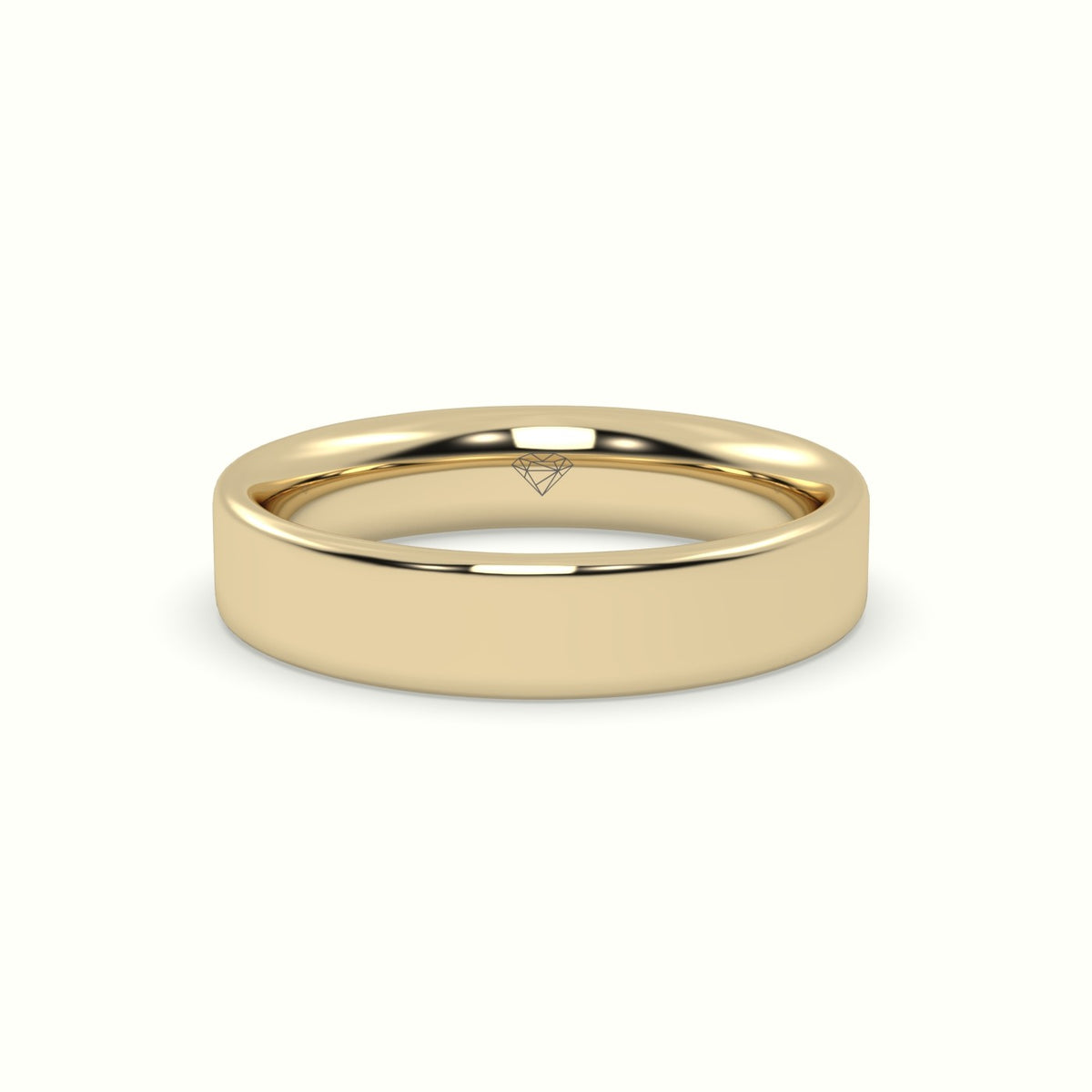 Time Honoured Heavy Weight Flat D Court Women'S Wedding Band — Yellow Gold