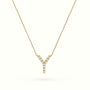 Initial "Y" Diamond Necklace - 18k Gold — Yellow Gold