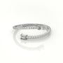 Emerald Cut Diamond Open Channel Setting Ring — White Gold