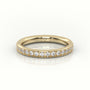 Round-Cut Diamonds Channel Setting Eternity Wedding Band — Yellow Gold