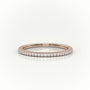 Round Cut Diamond Scallop Set Half Eternity Band — Rose Gold