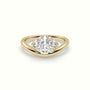 Oval Diamond Solitaire Bypass Engagement Ring — Yellow Gold