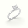 Heart Cut Hidden Halo Engagement Ring — White Gold