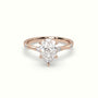 Pear Diamond Side Stone Engagement Ring — Rose Gold