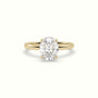 Oval Solitaire Engagement Ring — Yellow Gold