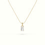 Radiant Cut Solitaire Diamond Pendant — Yellow Gold