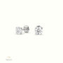 4 Prong Round Lab-Grown Diamond Stud Earrings - Free Setting 18K White Gold