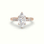 Marquise Cut Diamond Engagement Ring With Side Stones — Rose Gold