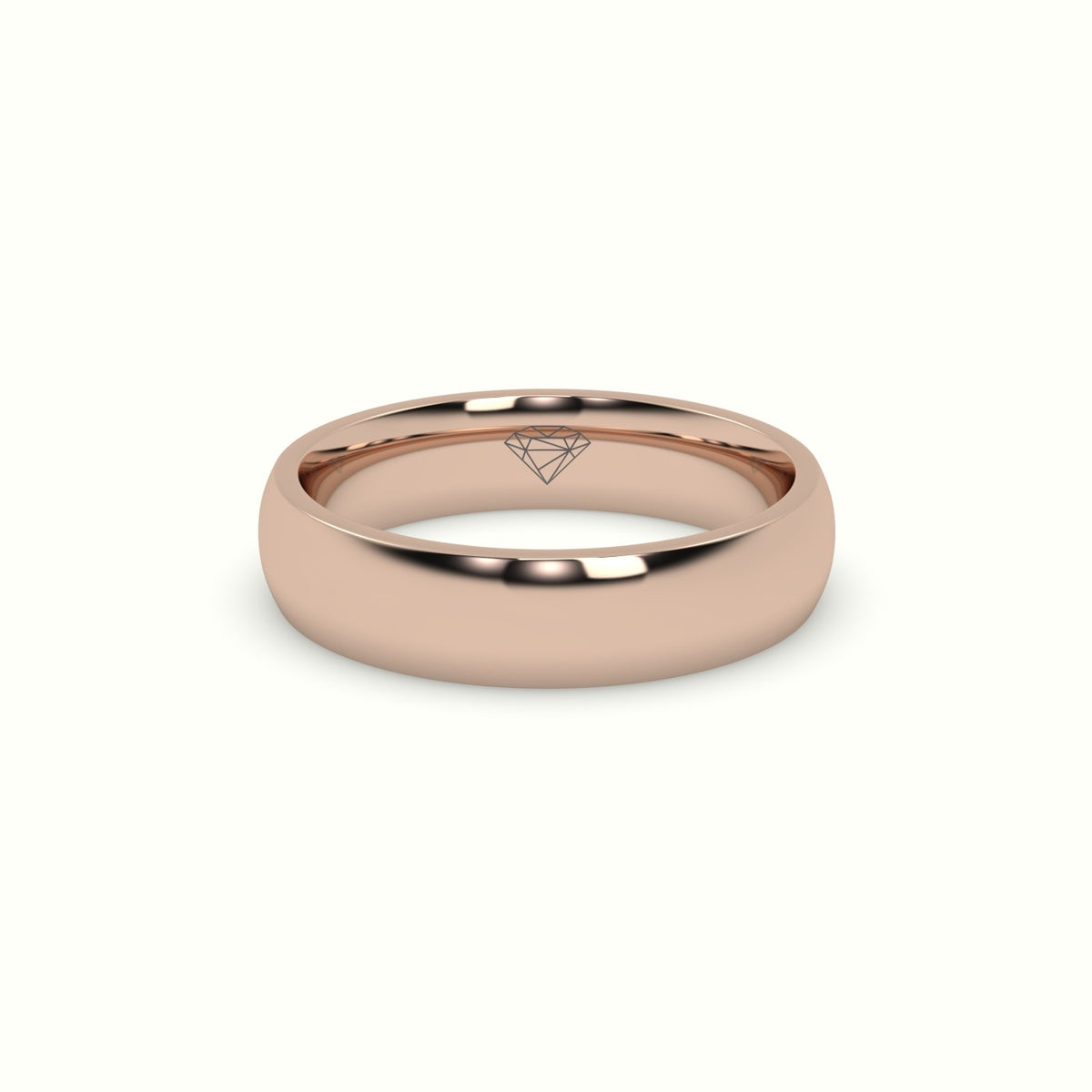 Traditional Wedding Band — Rose Gold