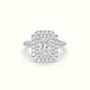 Radiant Cut Diamond Halo Engagement Ring — White Gold
