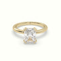 Radiant Cut Diamond Solitaire Engagement Ring — Yellow Gold