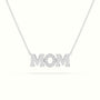 Mom Diamond Necklace — White Gold