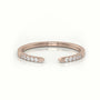 Round Cut Diamond Open Pave Setting Designer Ring — Rose Gold