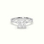 Princess Diamond Side Stone Engagement Ring — White Gold