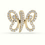 Butterfly Pendant Set With Total 1 Carat Round Diamonds — Yellow Gold