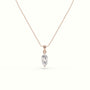 Marquise Cut Solitaire Diamond Pendant — Rose Gold
