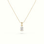 Pear Cut Solitaire Diamond Pendant — Yellow Gold