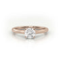 Round Cut Solitaire Diamond Engagement Ring — Rose Gold