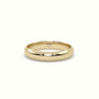 Traditional D Shape Flat Profile Wedding Band — Yellow Gold