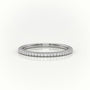 Round Cut Diamond Scallop Set Half Eternity Band — White Gold