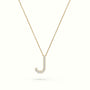 Initial "J" Diamond Necklace - 18k Gold — Yellow Gold