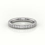 Round-Cut Diamonds Channel Setting Eternity Wedding Band — White Gold
