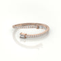 Emerald Cut Diamond Open Channel Setting Ring — Rose Gold