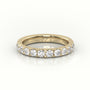 Round-Cut Diamonds Scallop Setting Eternity Wedding Band — Yellow Gold
