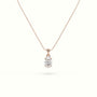 Oval Cut Solitaire Diamond Pendant — Rose Gold