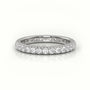 Round Cut Pave Setting Eternity Wedding Band — White Gold