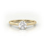 Round Cut Solitaire Diamond Engagement Ring — Yellow Gold