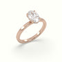 Oval Cut Hidden Halo Engagement Ring — Rose Gold