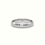Traditional D Shape Flat Profile Wedding Band — White Gold