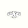 Round Cut Diamond Solitaire Engagement Ring — White Gold