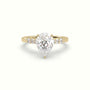 Pear Cut Diamond Engagement Ring With Side Stones — Yellow Gold