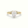 Pear Solitaire Engagement Ring — Yellow Gold