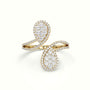 Toi & Moi Pear Shaped Illusion Setting Round Brilliant Diamonds — Yellow Gold