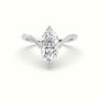Marquise Solitaire Engagement Ring — White Gold