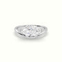 Marquise Diamond Solitaire Bypass Engagement Ring — White Gold