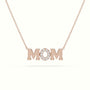 Mom Diamond Necklace — Rose Gold